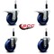 Service Caster 4'' Solid Poly Swivel 7/8'' Expanding Stem Caster Set 2 Total Lock Brakes, 4PK SCC-EXTTL20S414-SPUS-2-S-2-78 - alternate 5